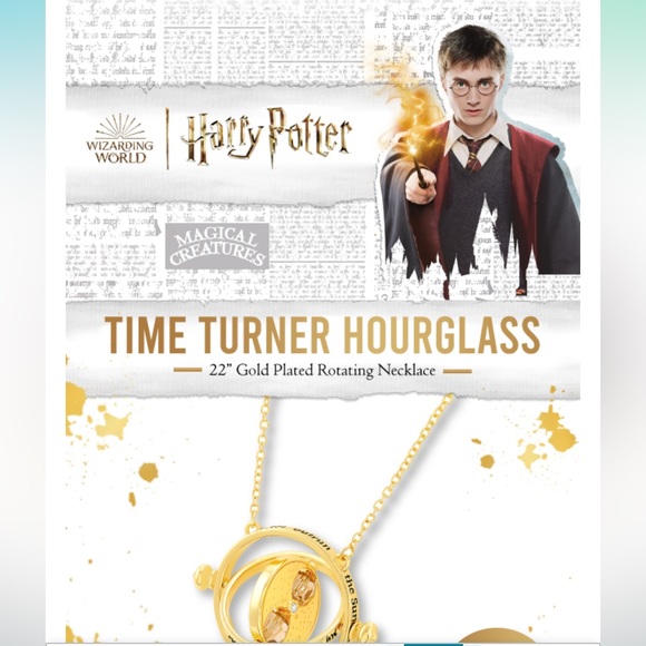 🪄⏳Magical Harry Potter Spinning Time Turner Necklace GOLD - Picture 10 of 14